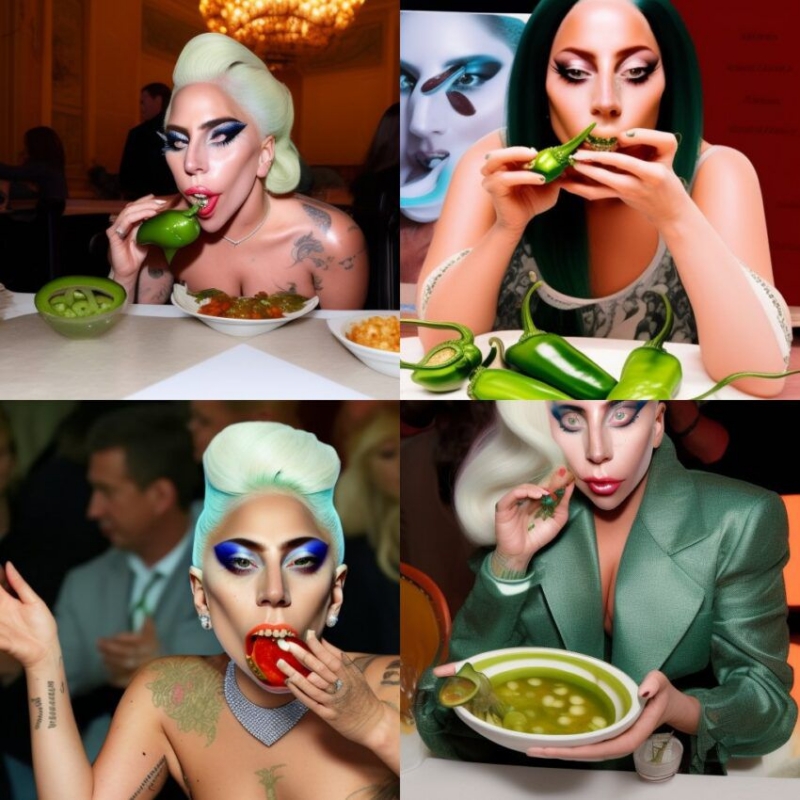  Леди Гага ест халапеньо в России и Сталин 2023: подборка забавных ChatGPT-артов